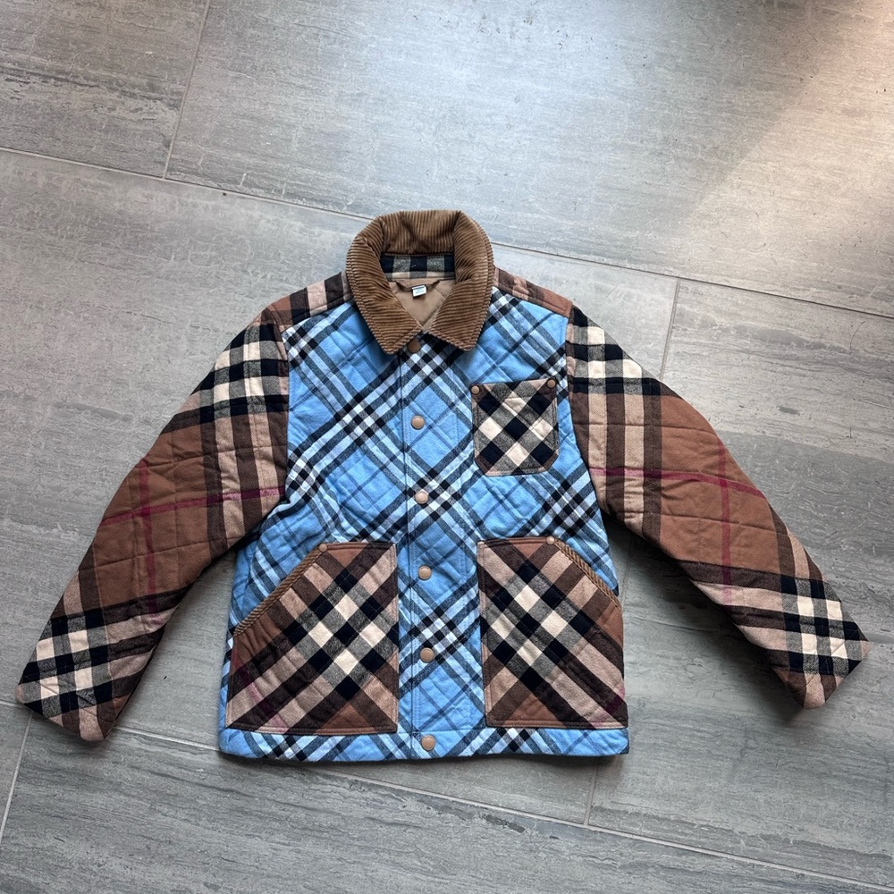 Burberry Kids Plaid Jacket - Blue and Brown